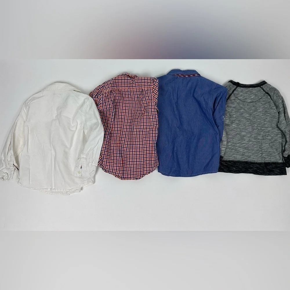 Toddler Boys Long Sleeve Casual Shirts Lot of 4
